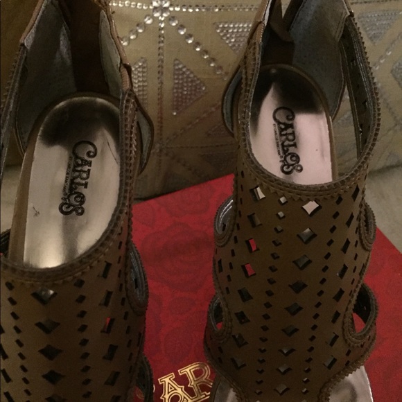 Carlos Marsalis Soft Taupe Heeled Sandals - Picture 7 of 8